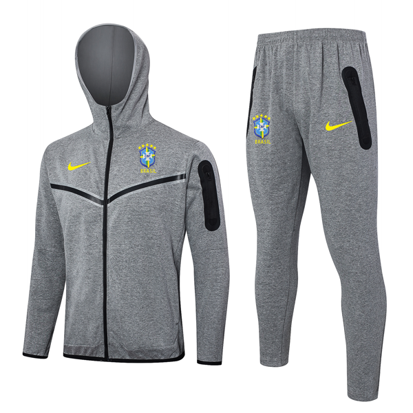 Chandal Con Capucha Brasil 2024/2025 Gris 3